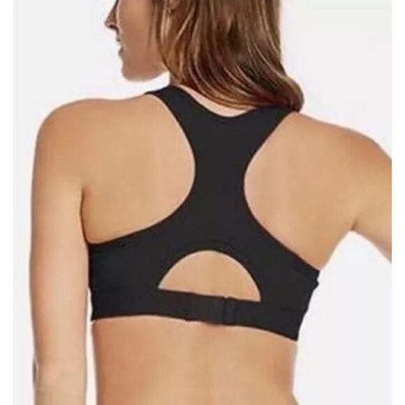 Fabletics Black Sylvia Keyhole High Impact Sports Bra, S - Picture 2 of 7